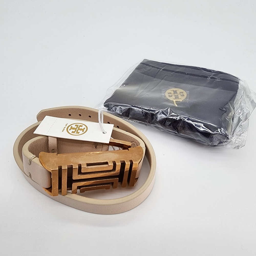 Tory Burch for Fitbit Fret Double-Wrap Bracelet Rose Gold FLAWS